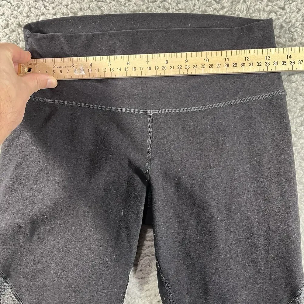 Alo Yoga High Waist Leggings Women's Size M Black Grey Colorblock Pants